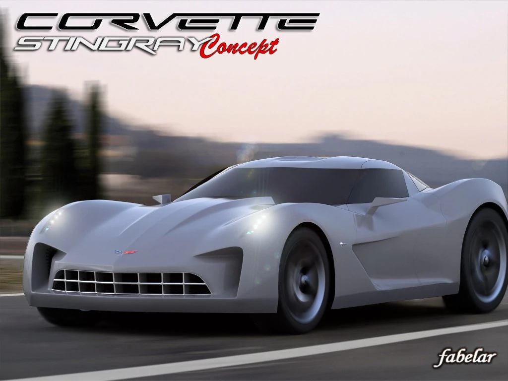 концепт chevrolet stingray 3D Модель .c4d .max .obj .3ds .fbx .stl .blend 
