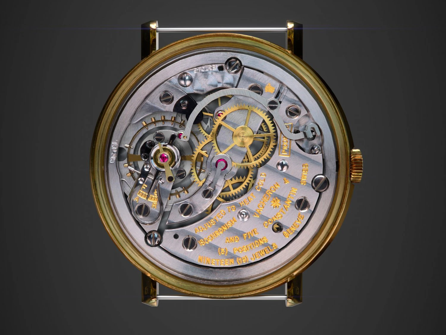 Watch mechanism 3 Low-poly 3D Model .c4d .max .obj .3ds .fbx .stl .blend 