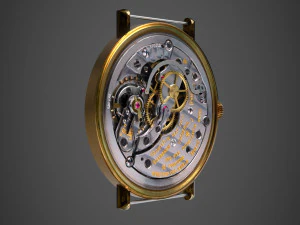 Watch mechanism 3 Low-poly 3D Model