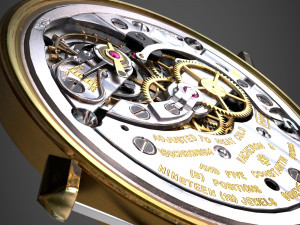 Watch mechanism 3 Low-poly 3D-Modell