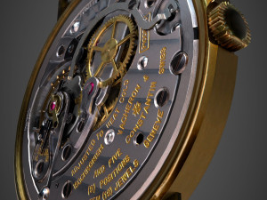 Watch mechanism 3 Low-poly 3D-Modell