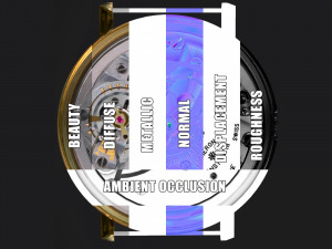 Watch mechanism 3 Low-poly 3D-Modell