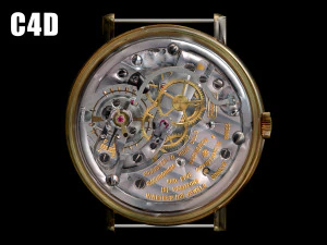 Watch mechanism 3 Low-poly 3D Model