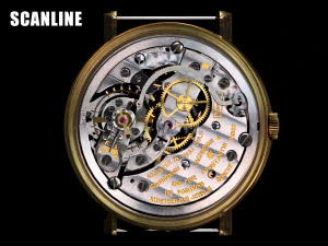 Watch mechanism 3 Low-poly 3D Model