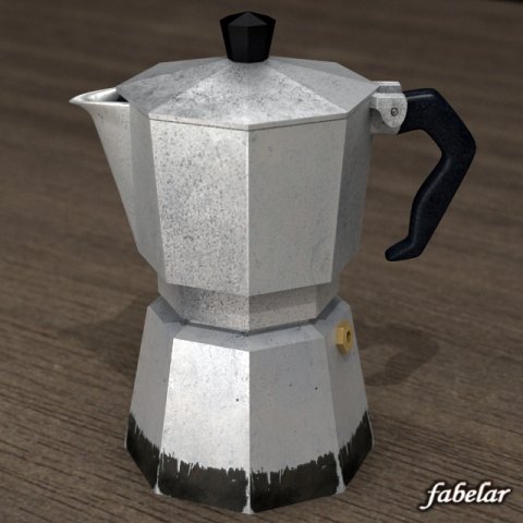 coffee percolator Modèle 3D .c4d .max .obj .3ds .fbx .stl .blend 