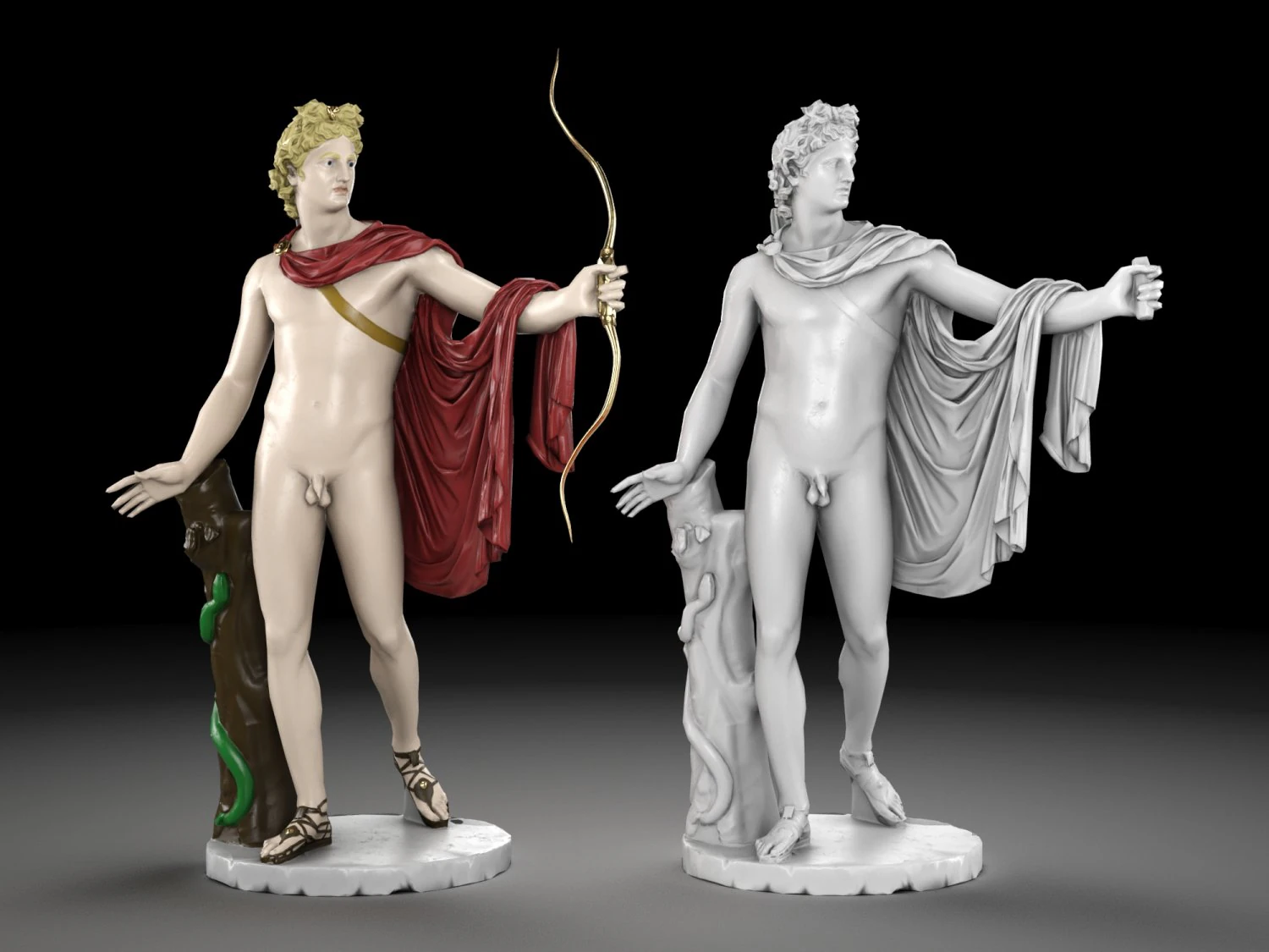 Collezione di statue di Apollo Modello 3D .c4d .max .obj .3ds .fbx .stl .blend