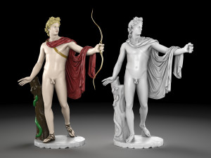 Apollo statue collection 3D Model