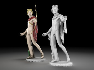 Apollo statue collection 3D Модель