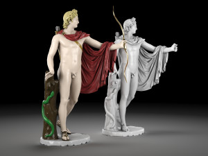 Apollo statue collection 3D Модель