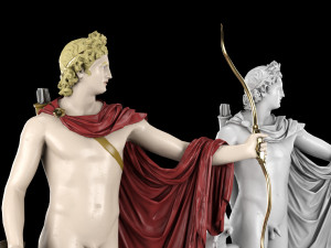 Apollo statue collection 3D Модель