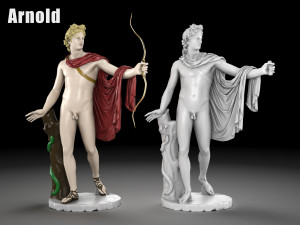 Apollo statue collection 3D Модель