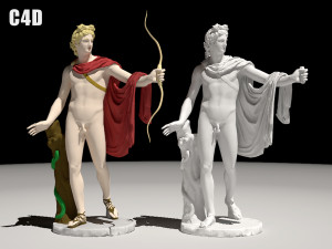 Apollo statue collection 3D Модель