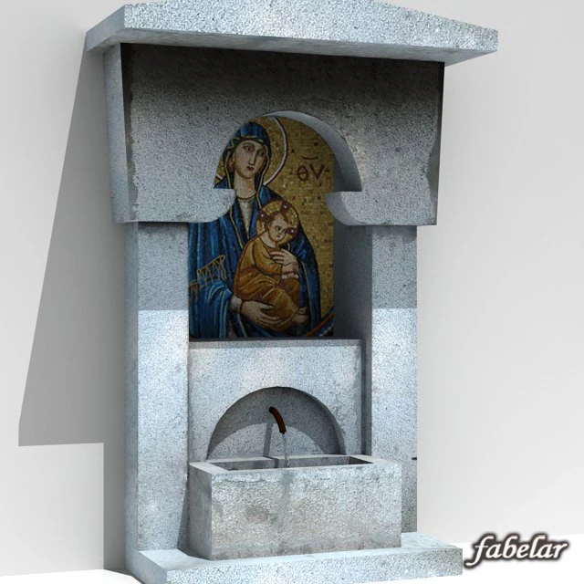 fountain 8 3D Model .c4d .max .obj .3ds .fbx .stl .blend 