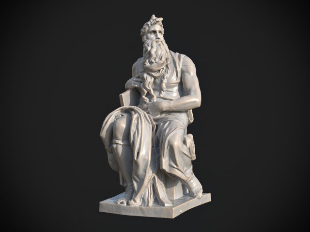 Mose by Michelangelo 3D मॉडल .c4d .max .obj .3ds .fbx .stl .blend 