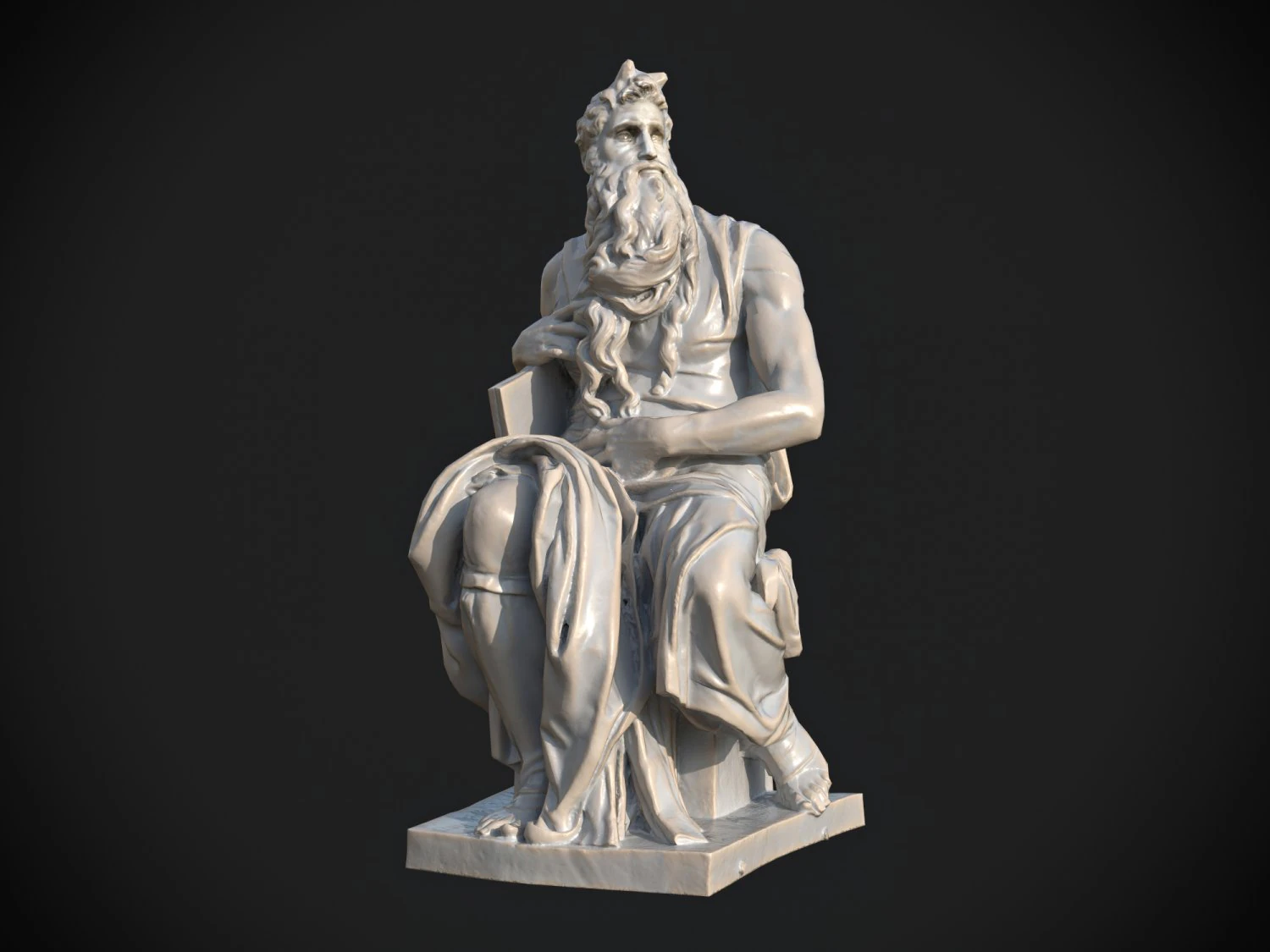 Mos&egrave; di Michelangelo Modello 3D .c4d .max .obj .3ds .fbx .stl .blend 