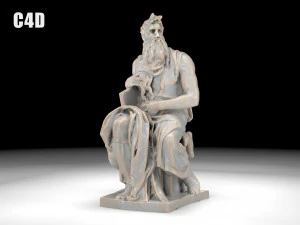 Mos&egrave; di Michelangelo Modello 3D