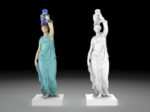 Nymph statue collection 3D Model