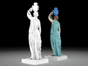 Nymph statue collection Model 3D