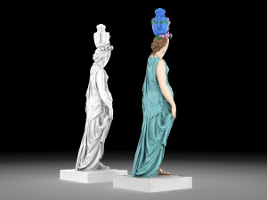 Nymph statue collection Model 3D