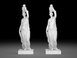 Nymph statue collection Model 3D
