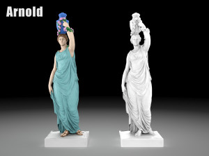 Nymph statue collection Model 3D