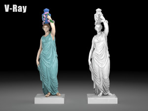 Nymph statue collection Model 3D