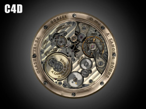 Watch mechanism 4 Low-poly 3D मॉडल