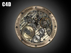Watch mechanism 4 Low-poly 3D Model