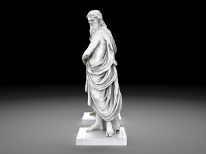 Aesculapius statue collection Model 3D