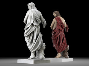 Aesculapius statue collection Model 3D