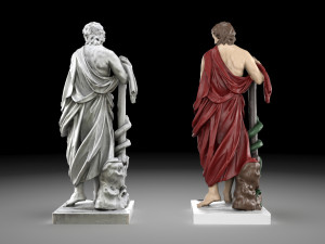 Aesculapius statue collection Model 3D