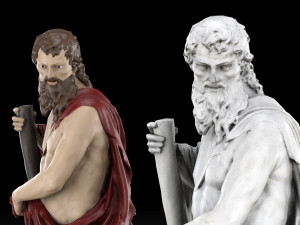 Aesculapius statue collection Model 3D