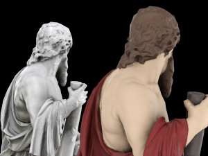Aesculapius statue collection Model 3D