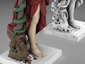 Collezione di statue di Esculapio Modello 3D