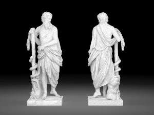 Collezione di statue di Esculapio Modello 3D