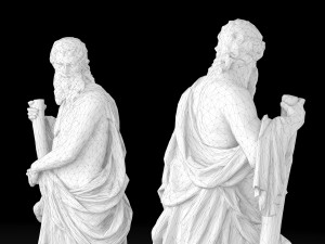 Aesculapius statue collection Model 3D