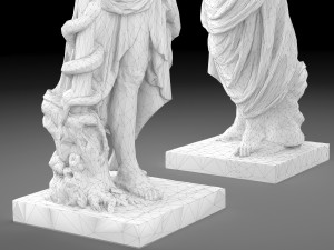 Aesculapius statue collection Model 3D