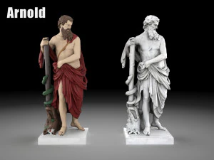 Collezione di statue di Esculapio Modello 3D
