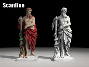 Collezione di statue di Esculapio Modello 3D