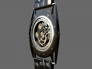 Watch mechanism 6 low-poly 3D Model