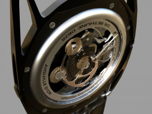 Watch mechanism 6 low-poly 3D Model