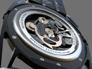 Watch mechanism 6 low-poly 3D Model