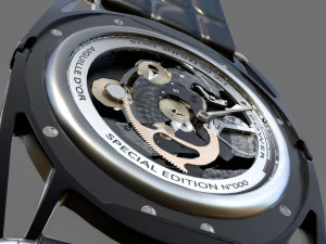 Watch mechanism 6 low-poly 3D Model