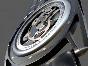 Watch mechanism 6 low-poly 3D Model