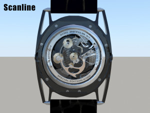 Watch mechanism 6 low-poly 3D Model