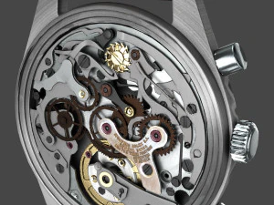 Watch mechanism 8 Low-poly 3D Model