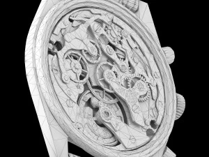 Watch mechanism 8 Low-poly 3D Model