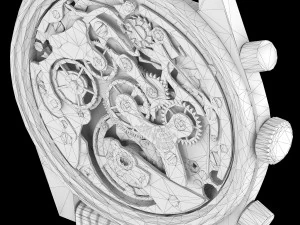 Watch mechanism 8 Low-poly 3D Model