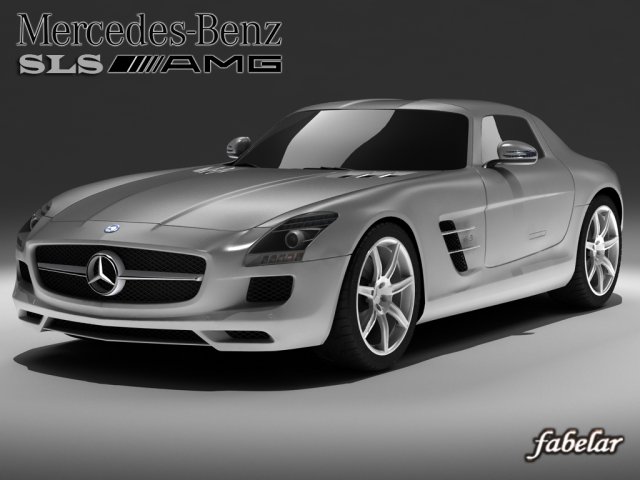 mercedes sls amg 3D Model .c4d .max .obj .3ds .fbx .stl .blend 