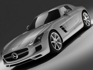 mercedes sls amg std materials 3D 모델